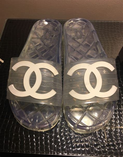 chanel rubber slides 2019|Chanel cold trip slide sandals.